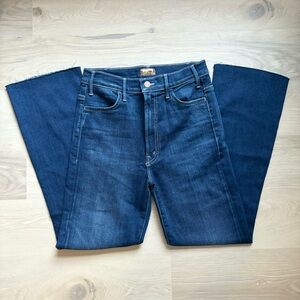 MOTHER high waisted the hustler ankle fray jeans